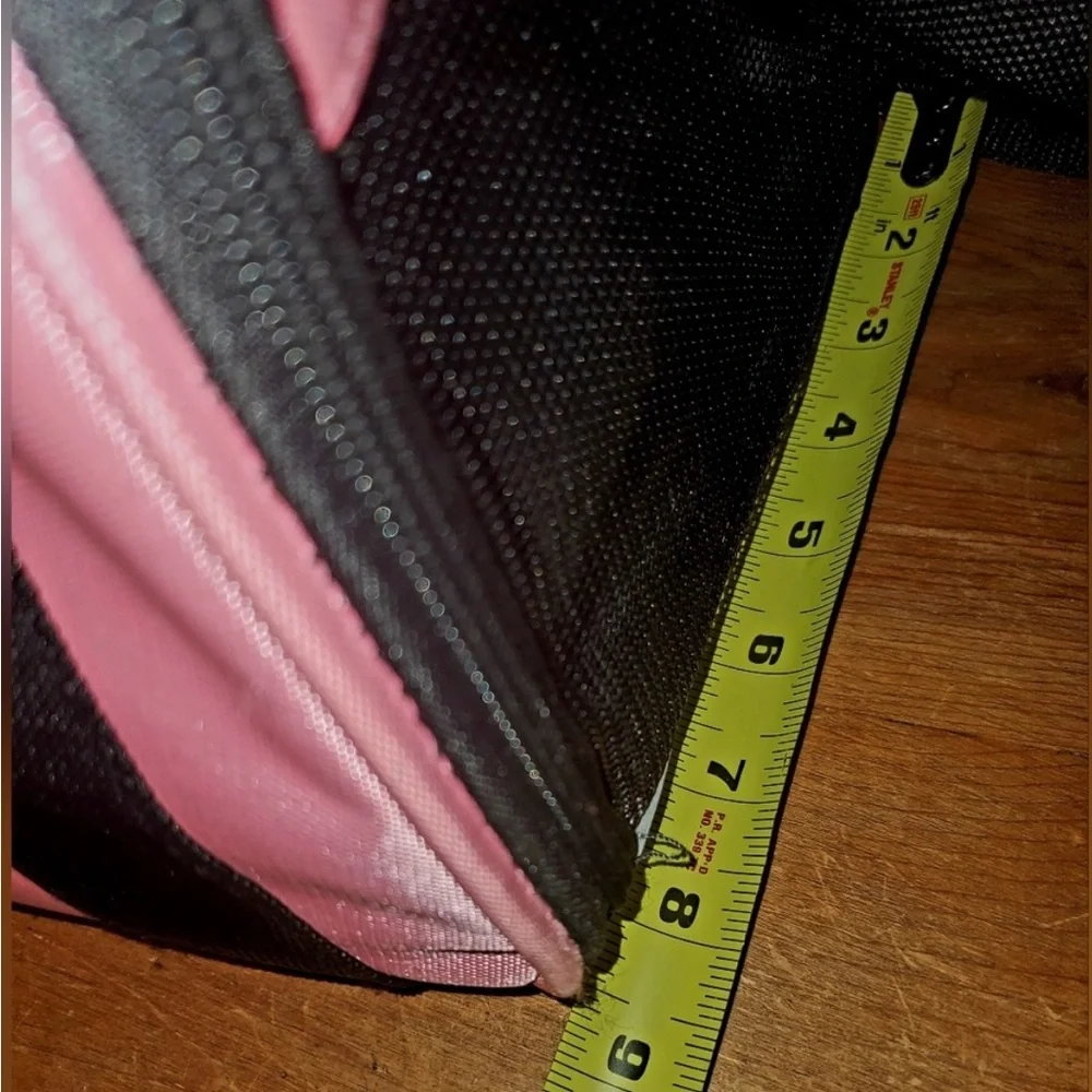 Collapsible Pink Travel Pet Carrier & Bowl Set